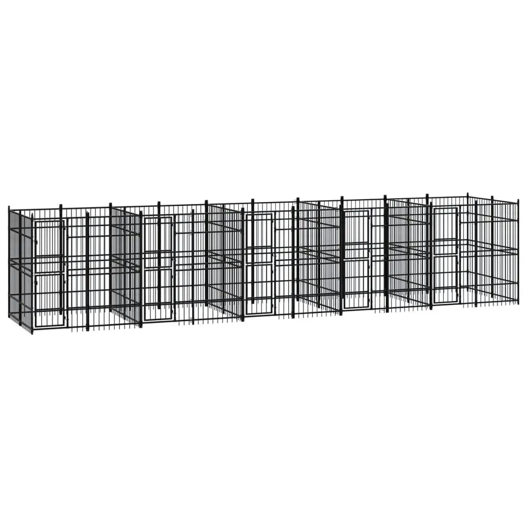 Outdoor Dog Kennel Steel 18.43 mÂ² 3098013