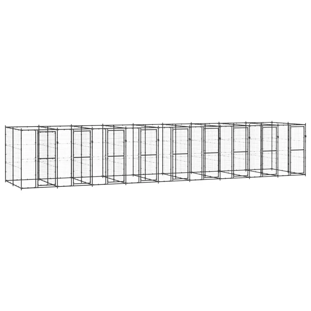 Outdoor Dog Kennel Steel 21.78 mÂ² 3082267