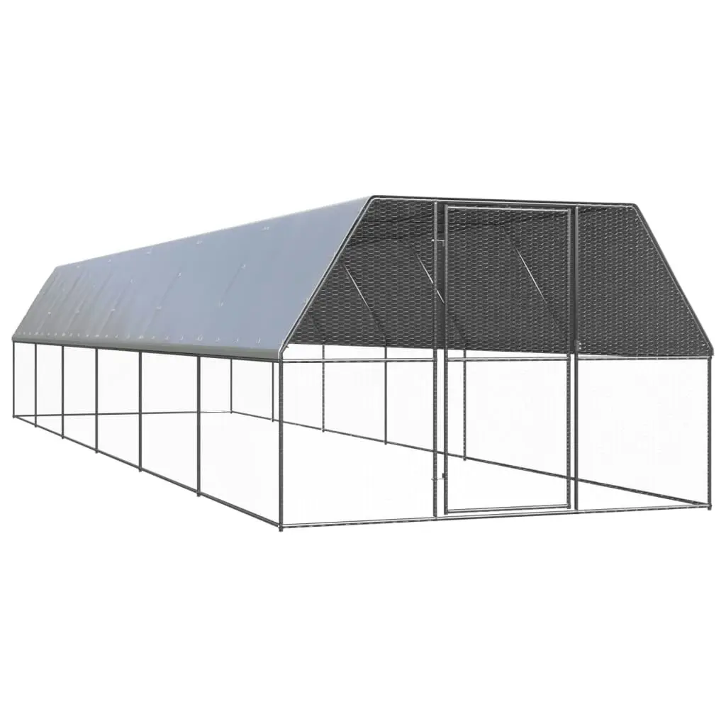 Outdoor Chicken Cage 3x12x2 m Galvanised Steel 3154380