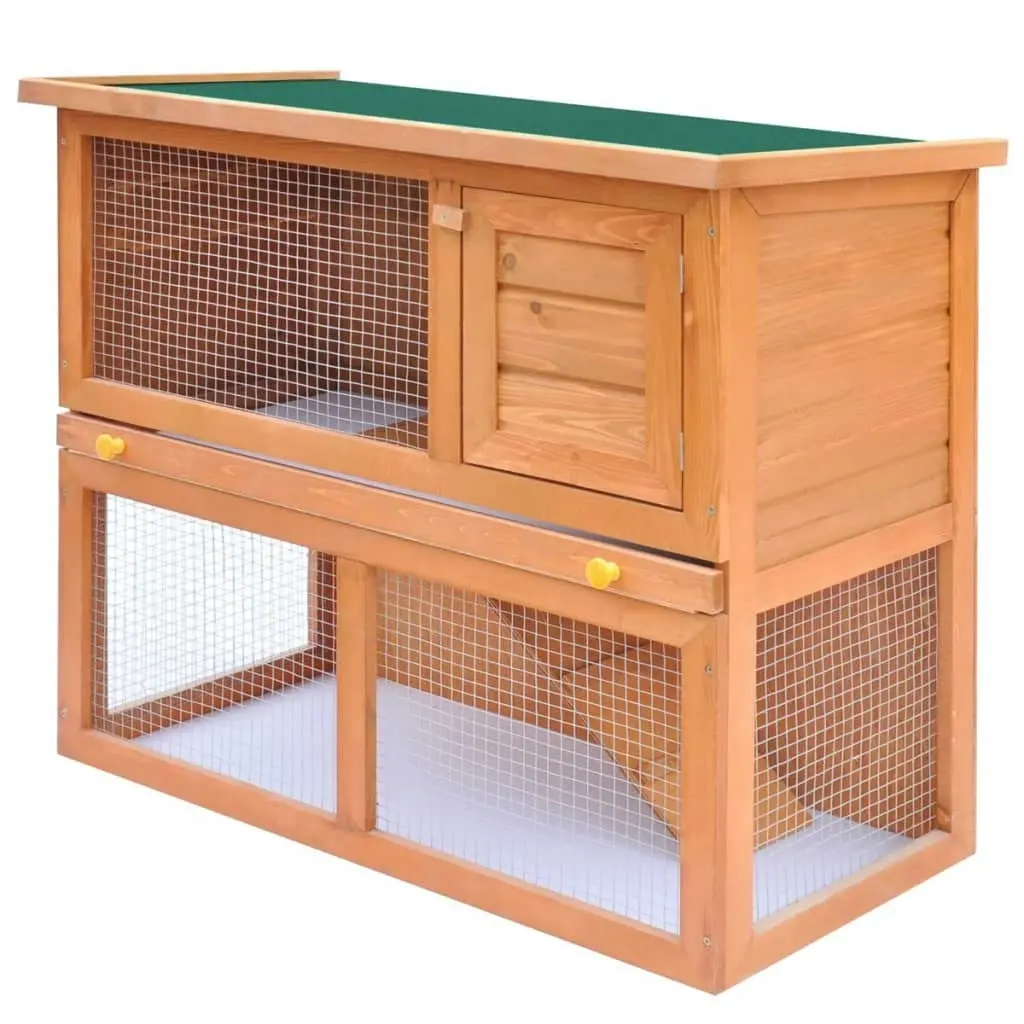 Outdoor Rabbit Hutch Small Animal House Pet Cage 1 Door Wood 170158