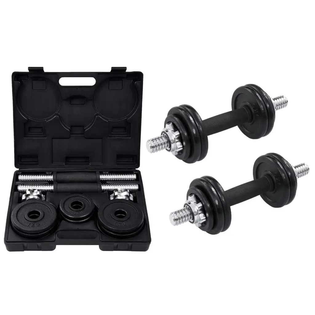 19 Piece Dumbbell Set 15 kg Cast Iron 91964