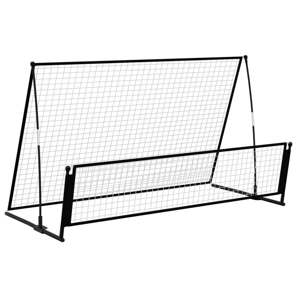 2 in 1 Soccer Rebounder Football Goal 202x104x120 cm Steel 93373