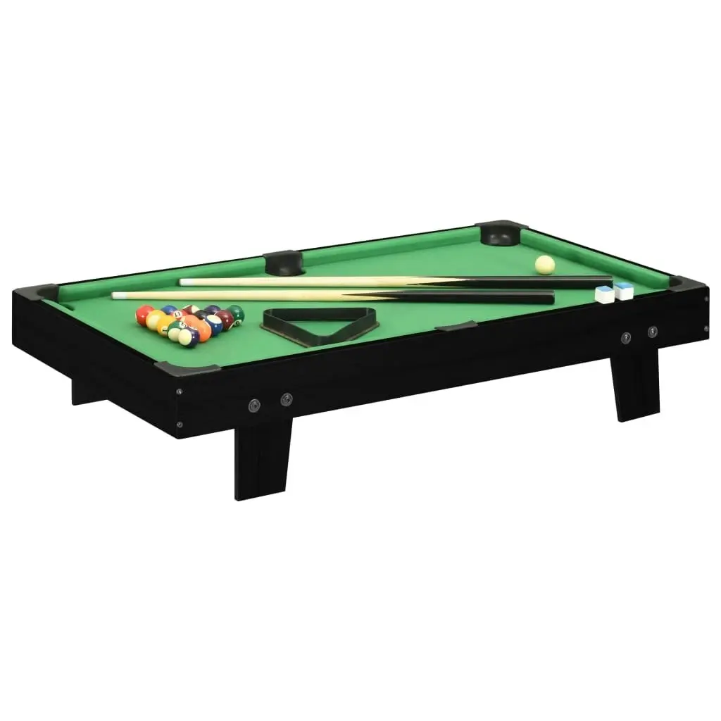 3 Feet Mini Pool Table 92x52x19 cm Black and Green 92500