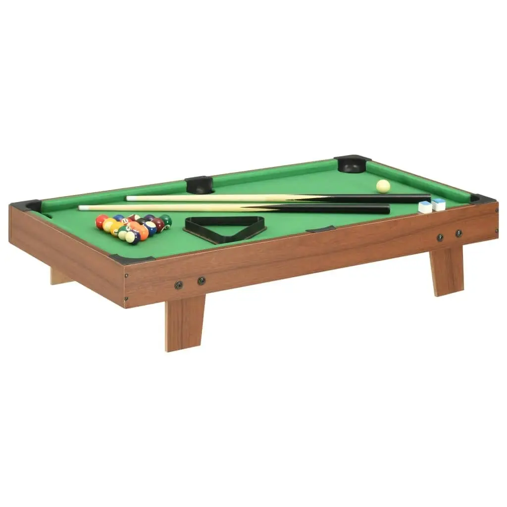 3 Feet Mini Pool Table 92x52x19 cm Brown and Green 91947