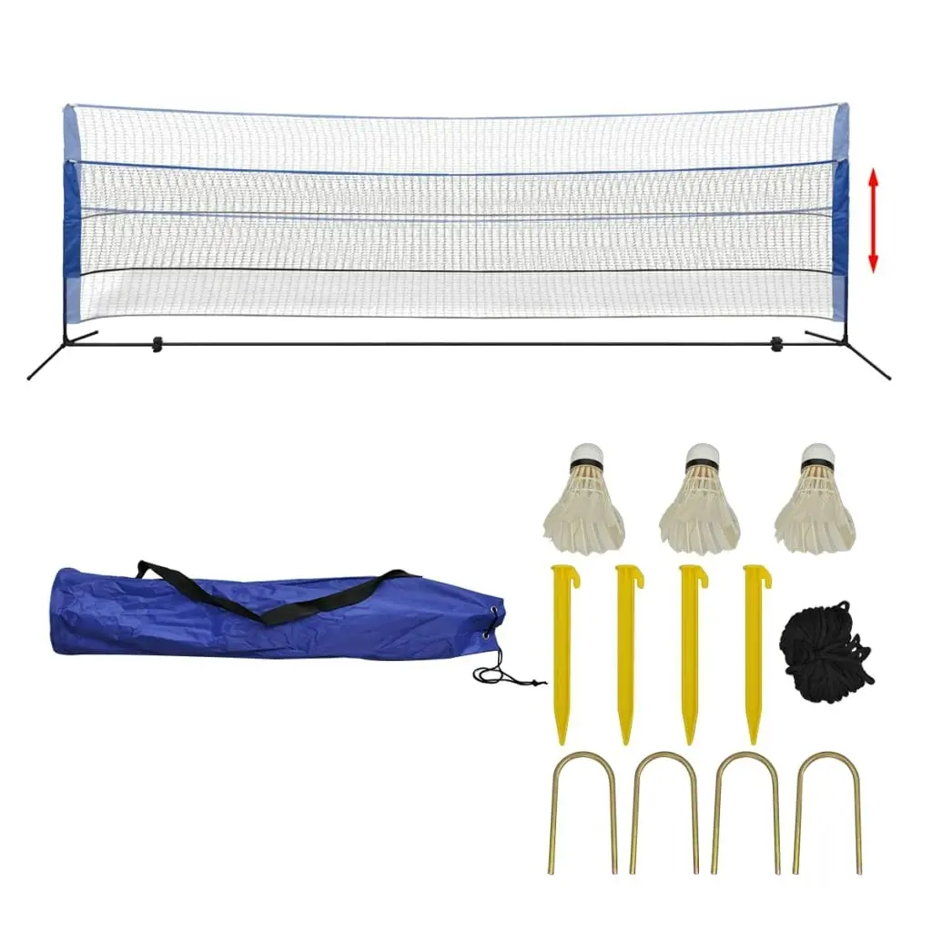 Badminton Net Set with Shuttlecocks 500x155 cm 91308