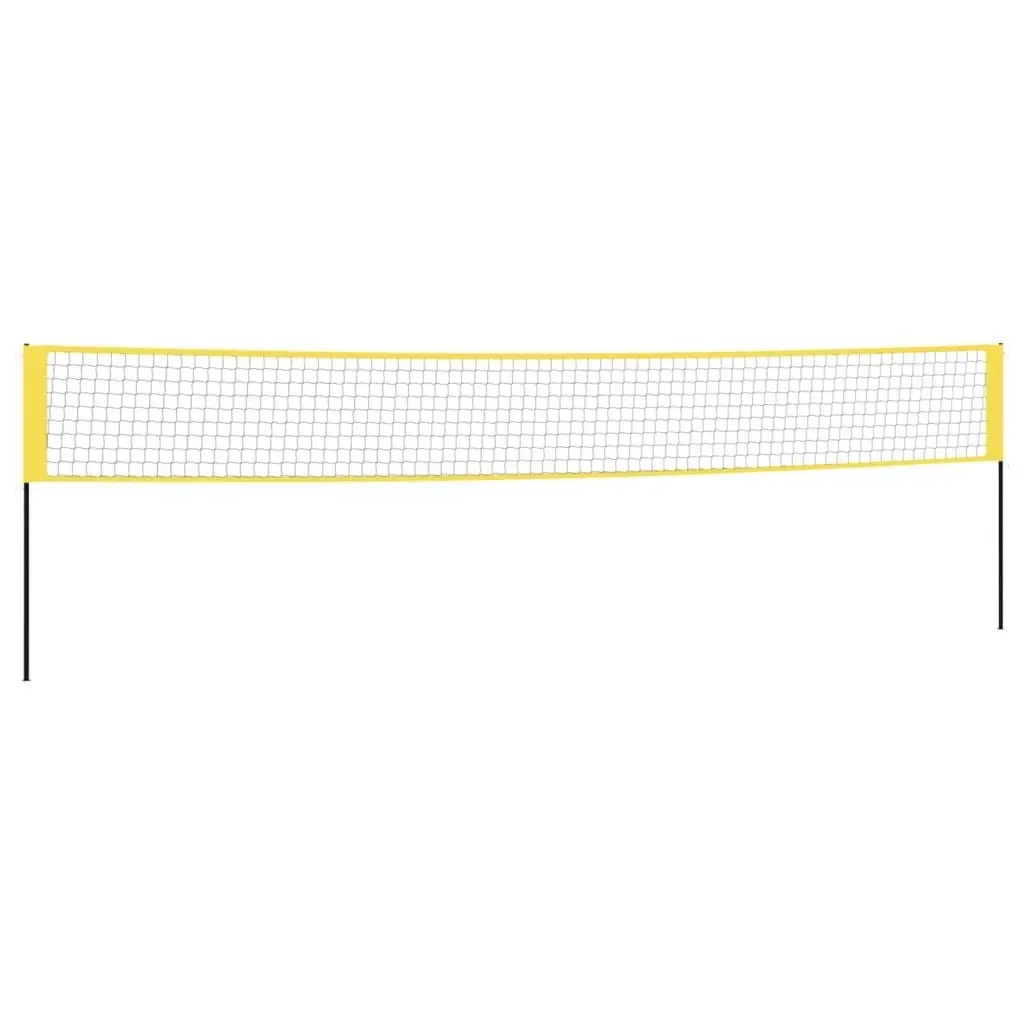 Badminton Net Yellow and Black 600x155 cm PE Fabric 93745