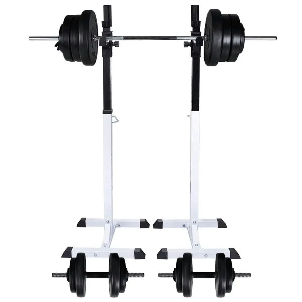 Barbell Squat Rack with Barbell and Dumbbell Set 60.5 kg 275349