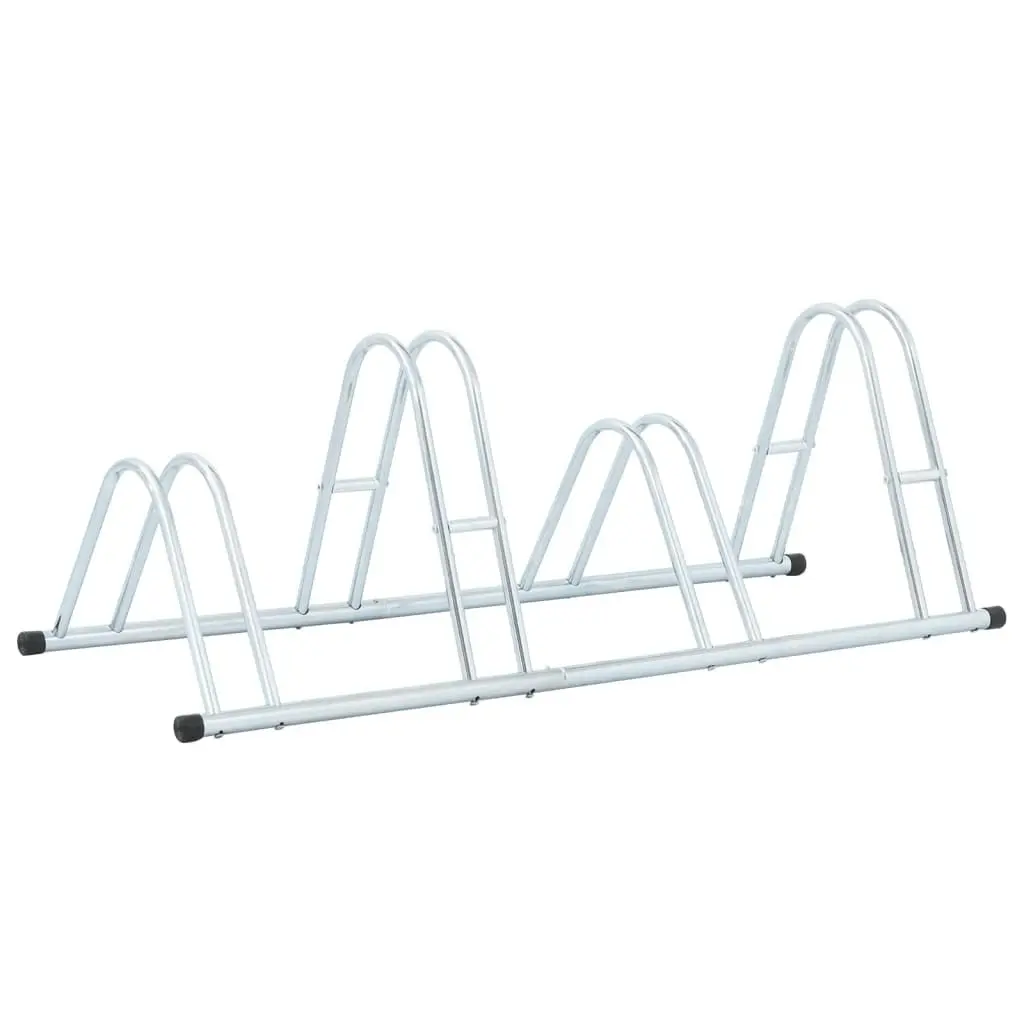 Bicycle Stand for 4 Bikes Floor Freestanding Galvanised Steel 4005566