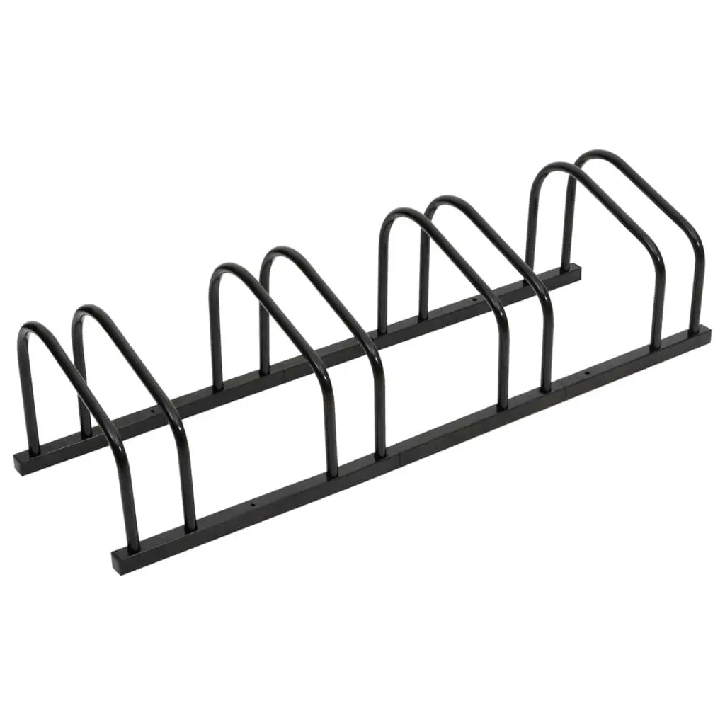 Bike Rack for 4 Bikes Black Steel 154424