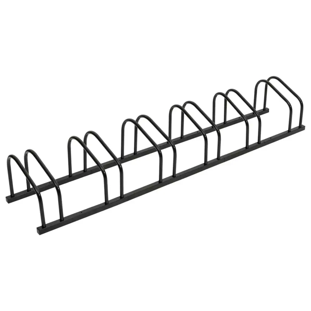 Bike Rack for 6 Bikes Black Steel 154426