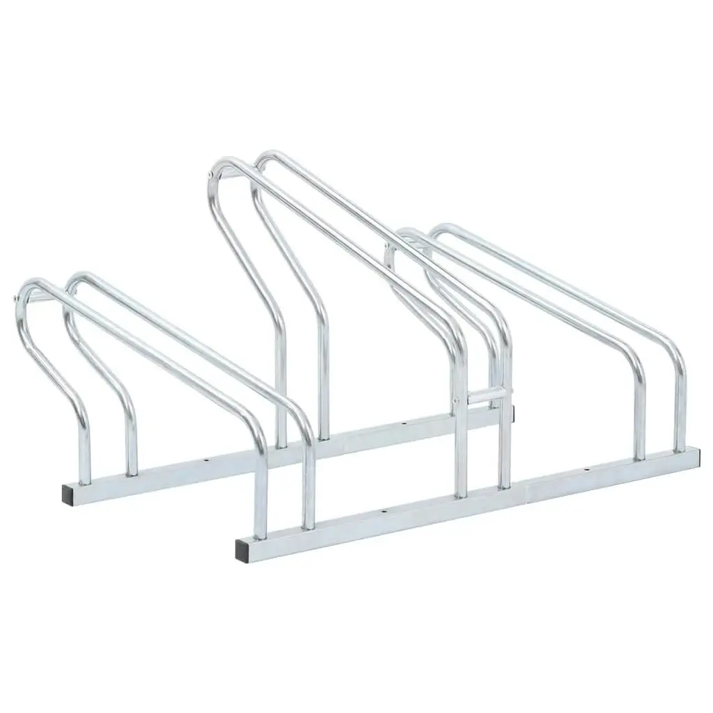 Bicycle Stand for 3 Bikes Floor Freestanding Galvanised Steel 4005574