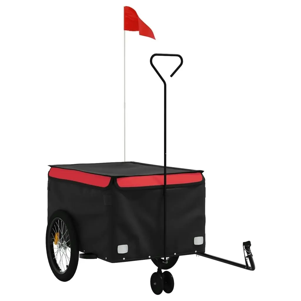 Bike Trailer Black and Red 45 kg Iron 94111