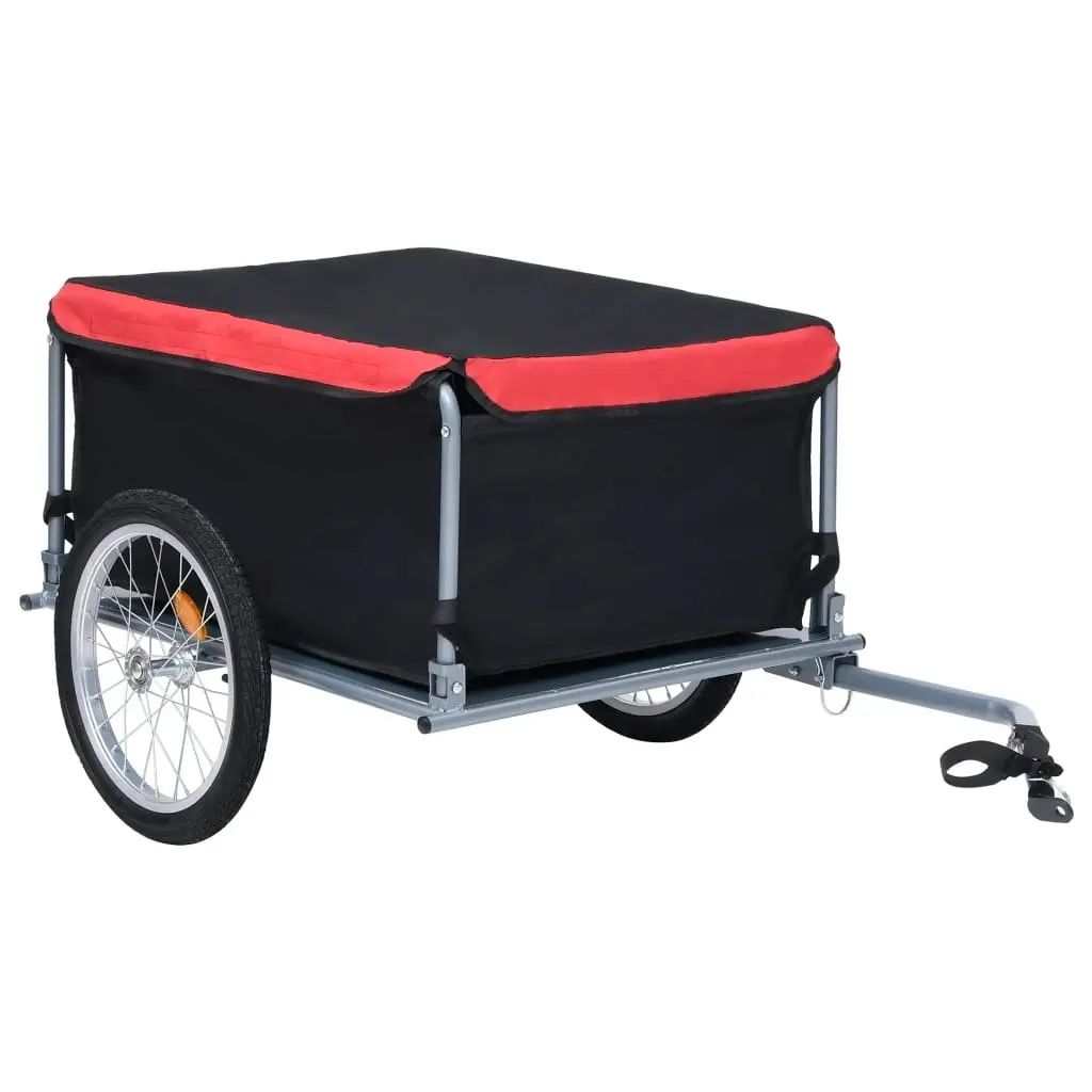 Bike Trailer Black and Red 65 kg 92588