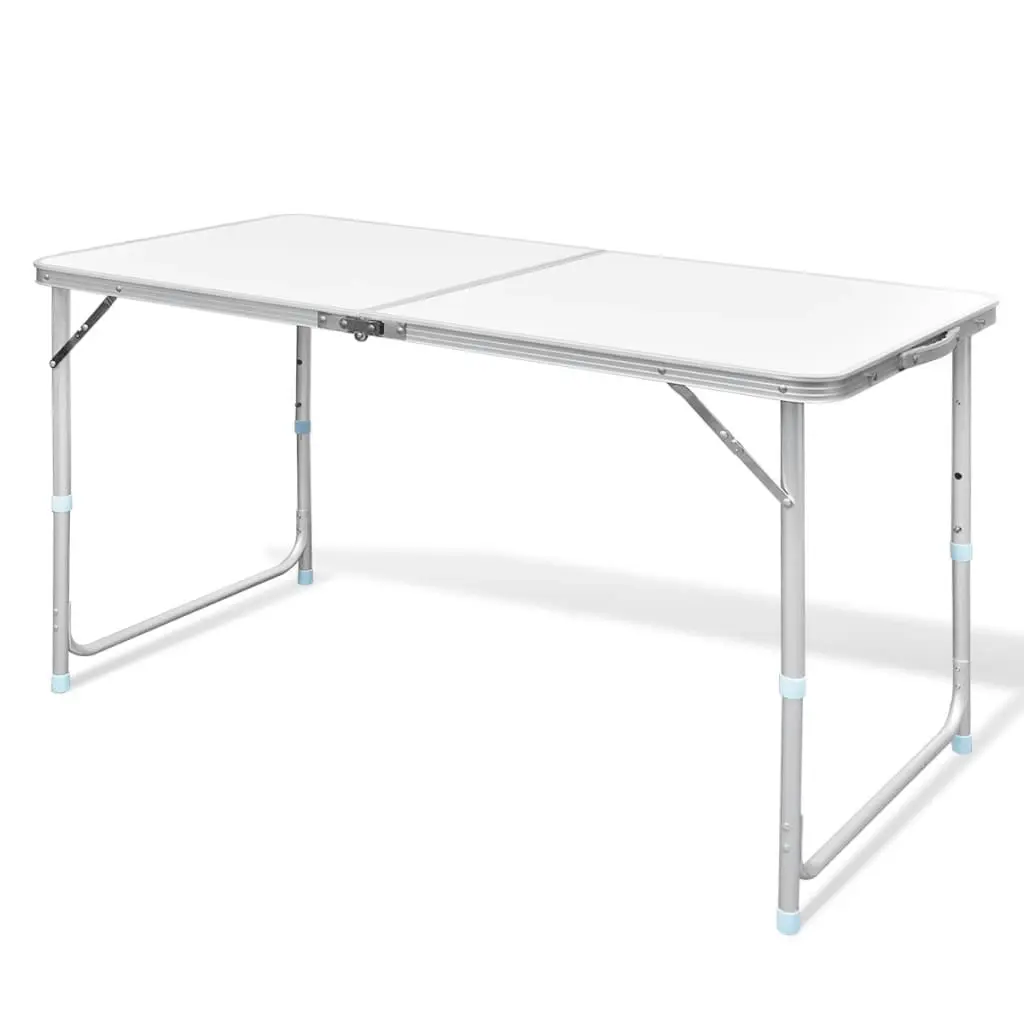 Foldable Camping Table Height Adjustable Aluminium 120 x 60 cm 41325