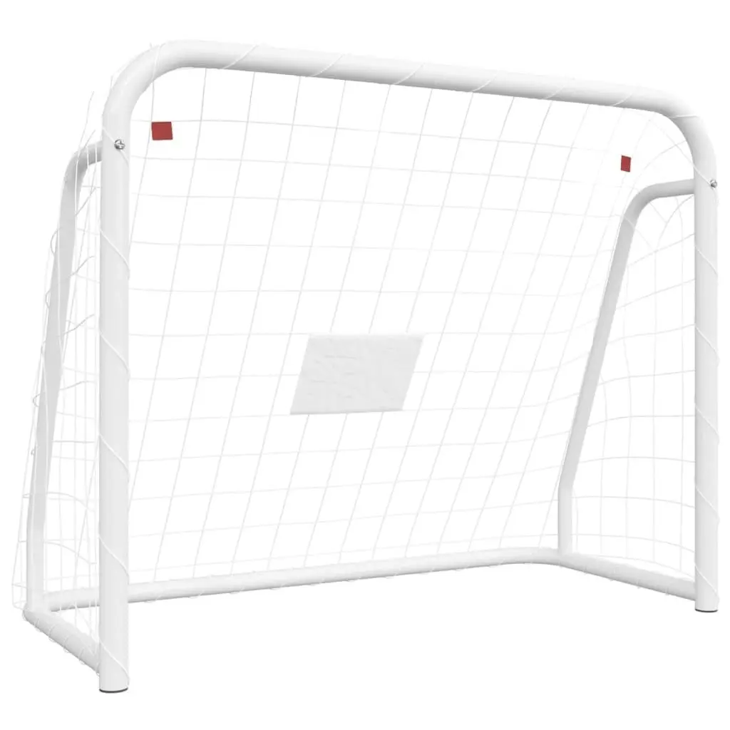 Football Goal with Net White 125x96x60 cm Steel&Polyester 93732