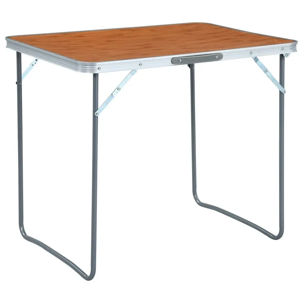 Foldable Camping Table with Metal Frame 80x60 cm 48170