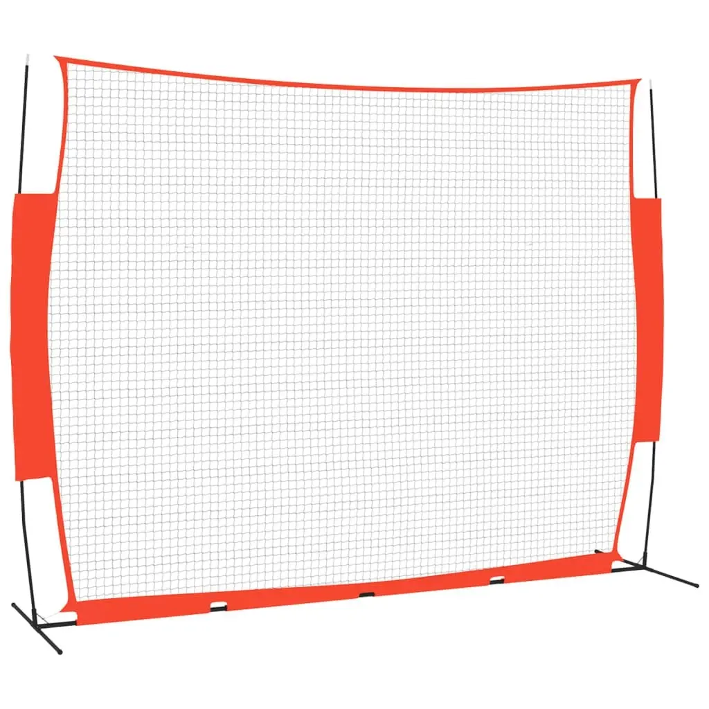 Portable Baseball Net Red and Black 369x107x271 cm Steel and Polyester 93739