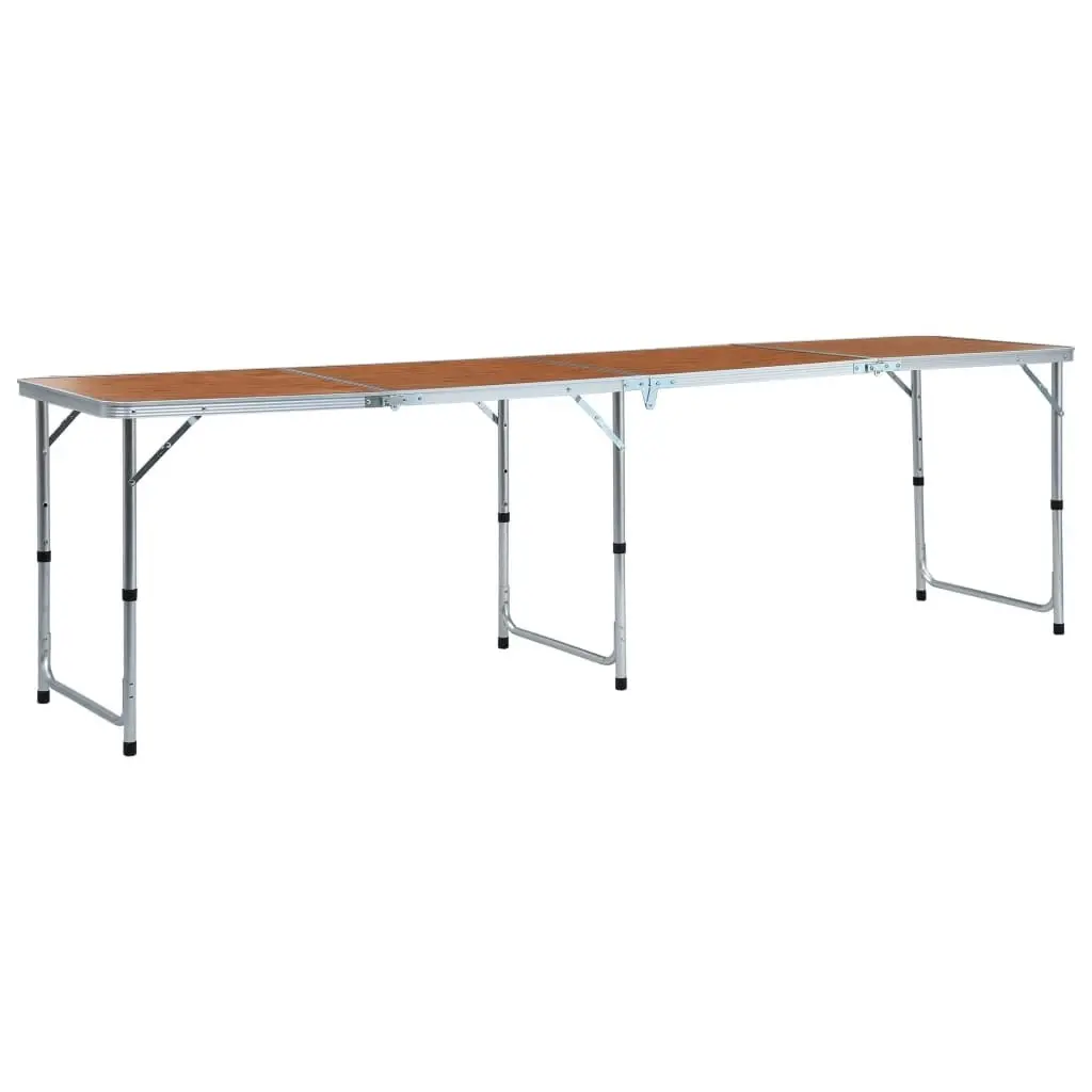 Foldable Camping Table Aluminium 240x60 cm 48176