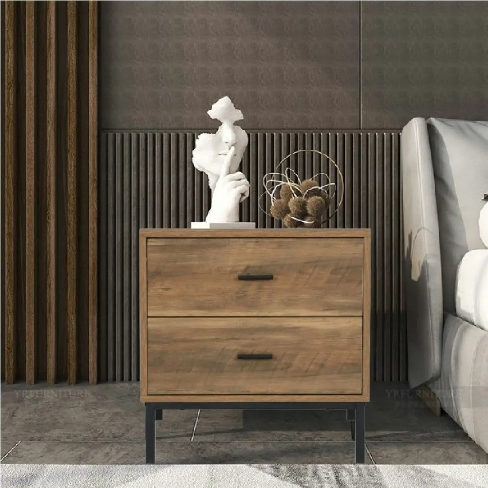 Bronx 2 Drawer Bedside Table | Modern Nightstand for Your Bedroom