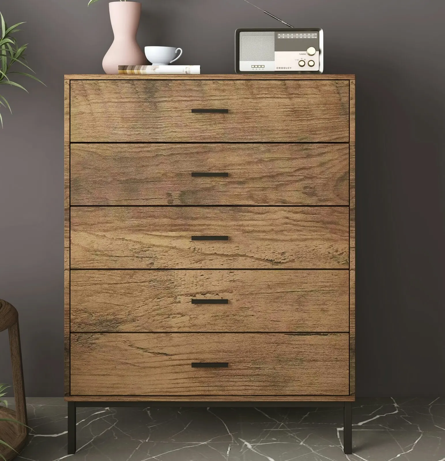 Bronx 5 Chest of Drawers Tallboys & Dressers