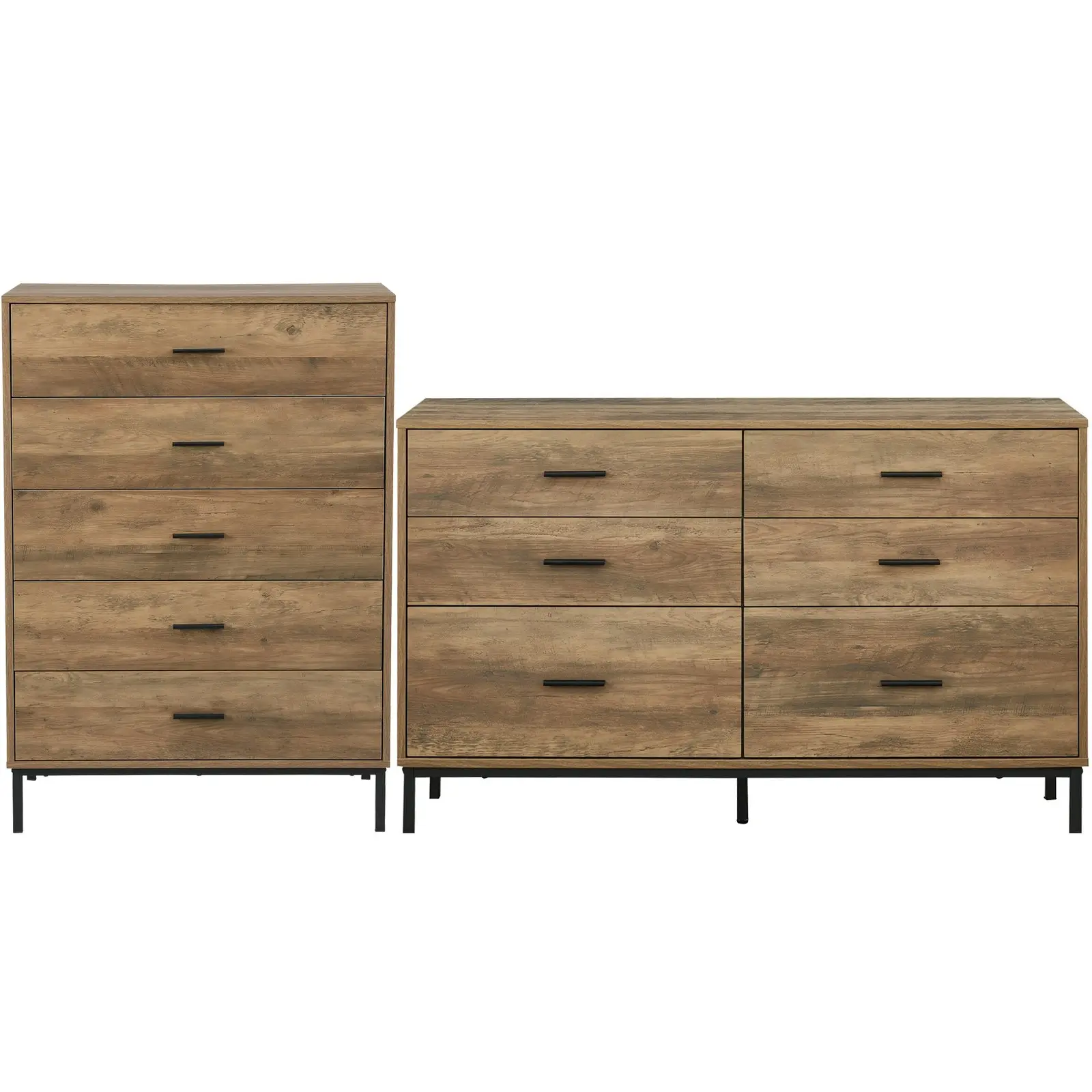 Bronx 5 Drawer & 6 Drawer Chest Bundle | Modern Storage for Your Home