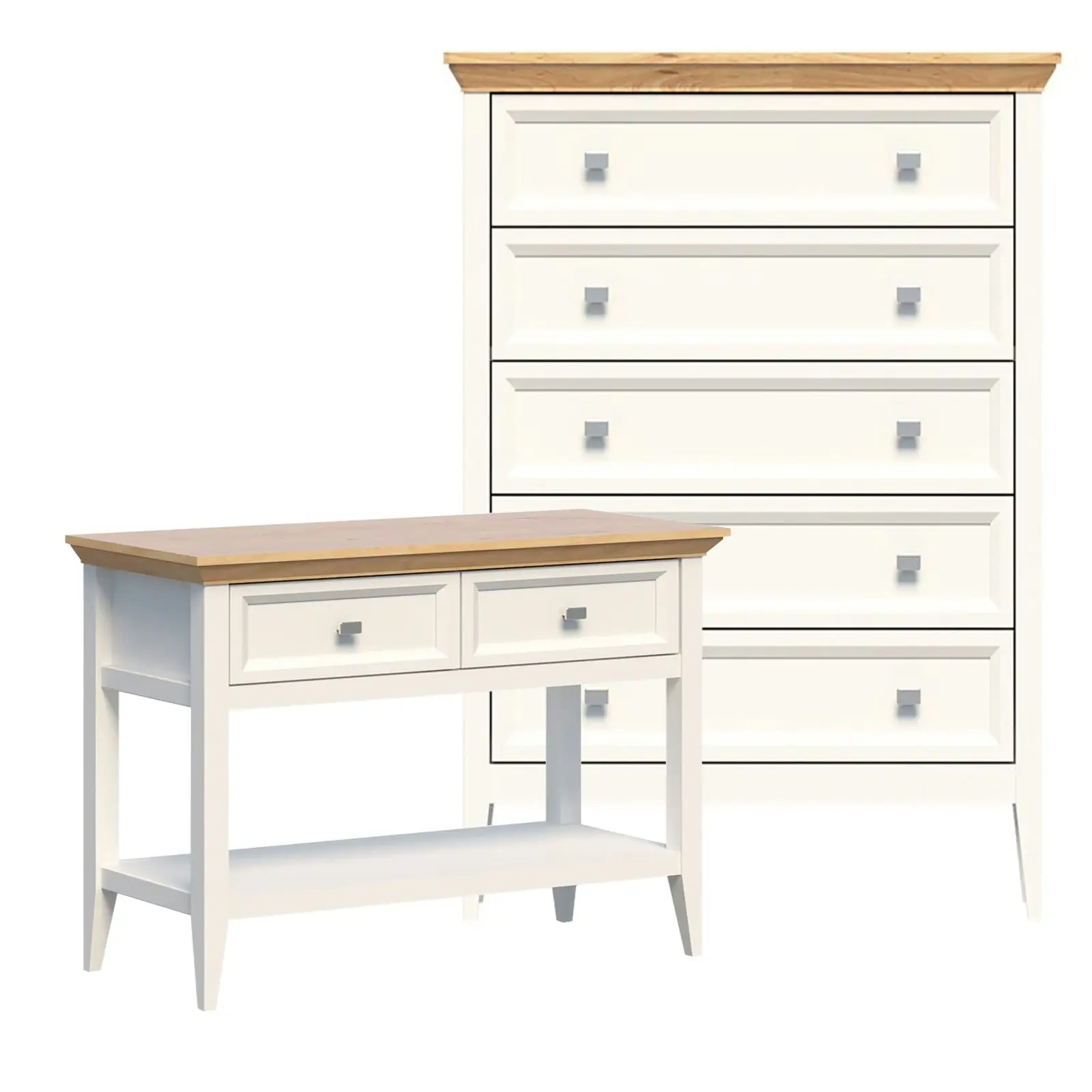 Coogee 5 Chest of Drawers Chest Tallboy and Console Table Bundle  Versatile Storage Solutions