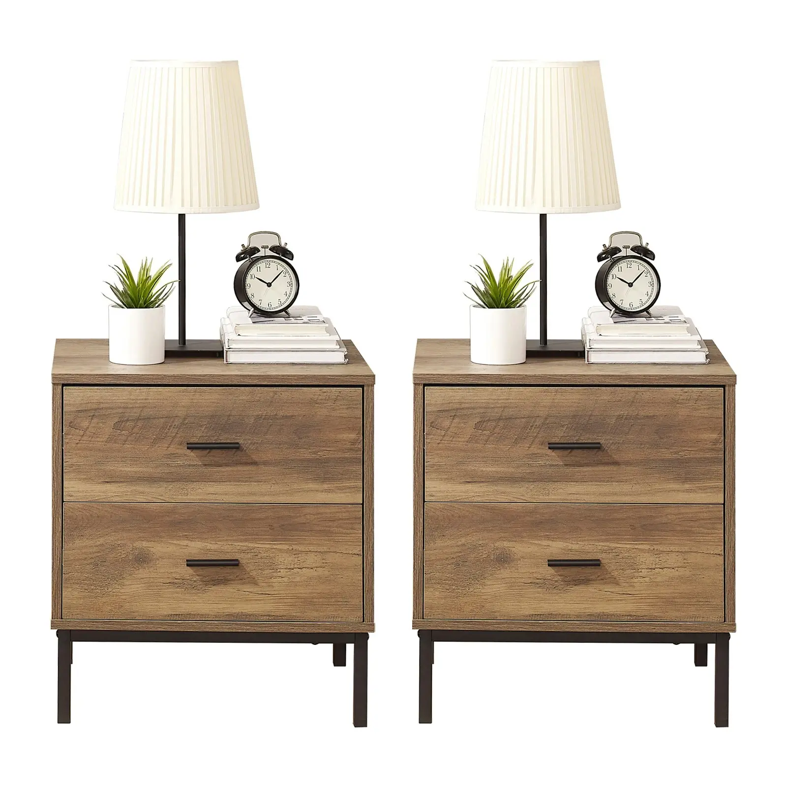 Bronx Bedside Tables with Dresser - Set of 2 Stylish & Functional Units for Bedroom Storage