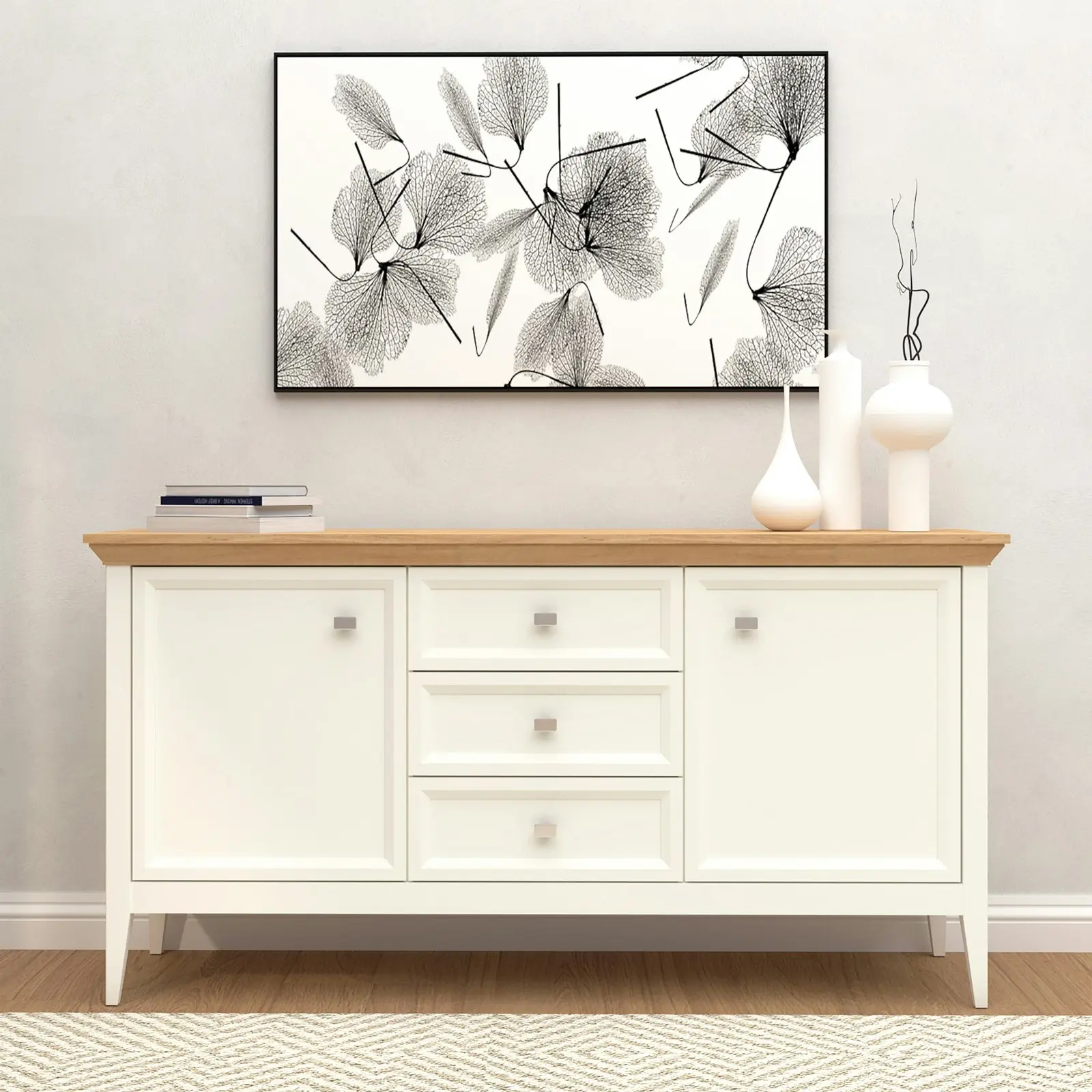 Coogee 2 Door 3 Drawer Large Buffet Sideboard with Dresser | Elegant & Versatile Storage Solution