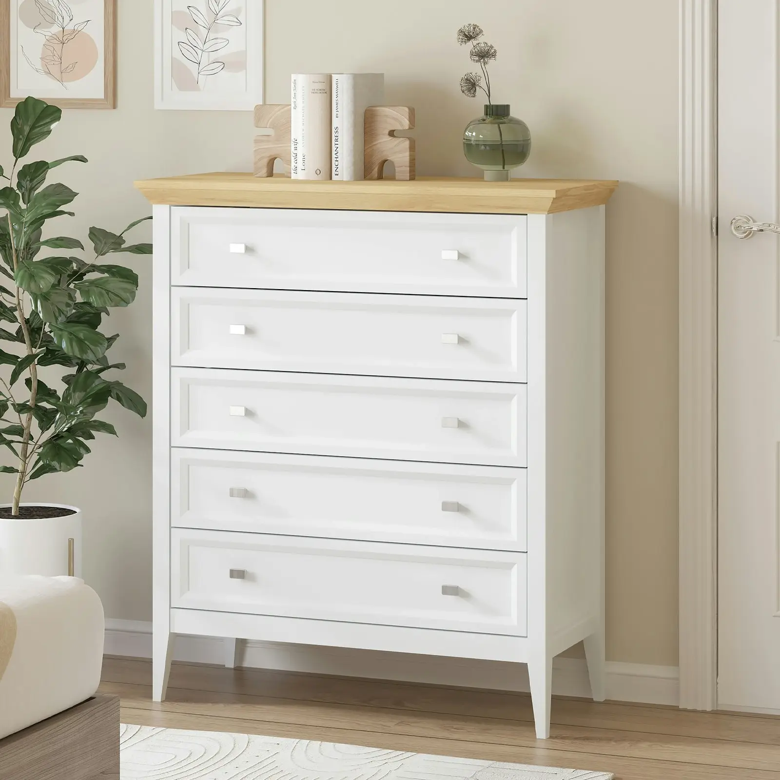 Coogee 5 Chest of Drawers Chest Tallboy Dresser  Versatile Storage Solutions for Any Space