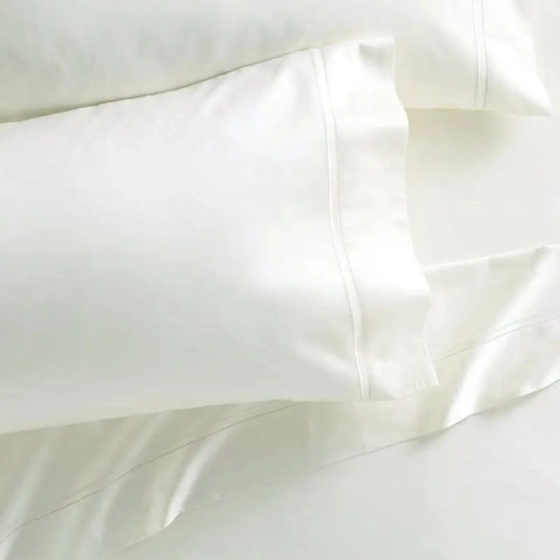 A pair of 1000tc Long Staple 100% Cotton Sateen OffWhite Pillow slips pillowcases