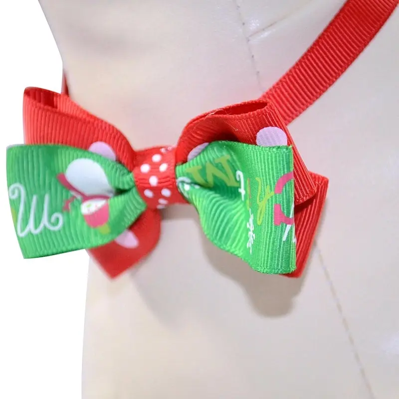 2 x Christmas Pet Dog Cat adjustable Necktie Wedding Party Handmade Bowtie B