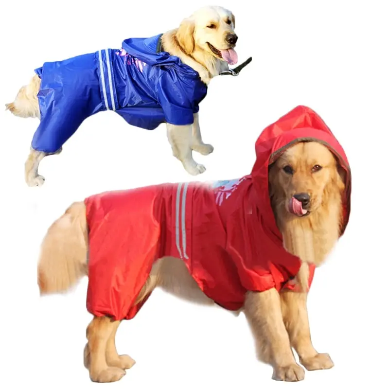 Large Breed Dog Raincoat Hoodie Poncho Jumper Vest Pet clothes