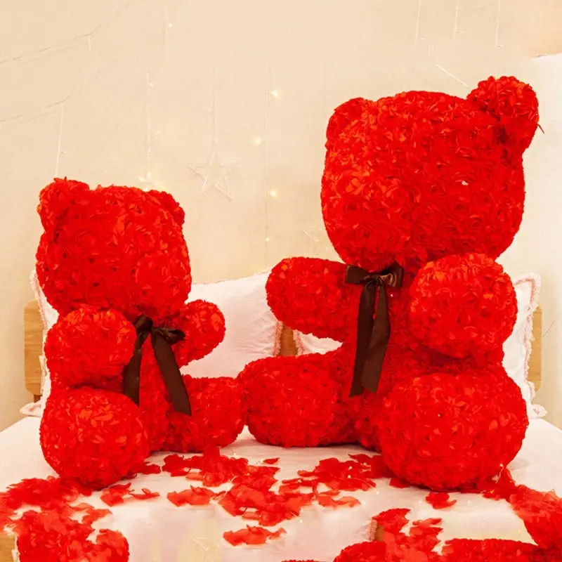 Giant Wedding Valentine's day Red Rose Bear Large Plush Toy 80cm