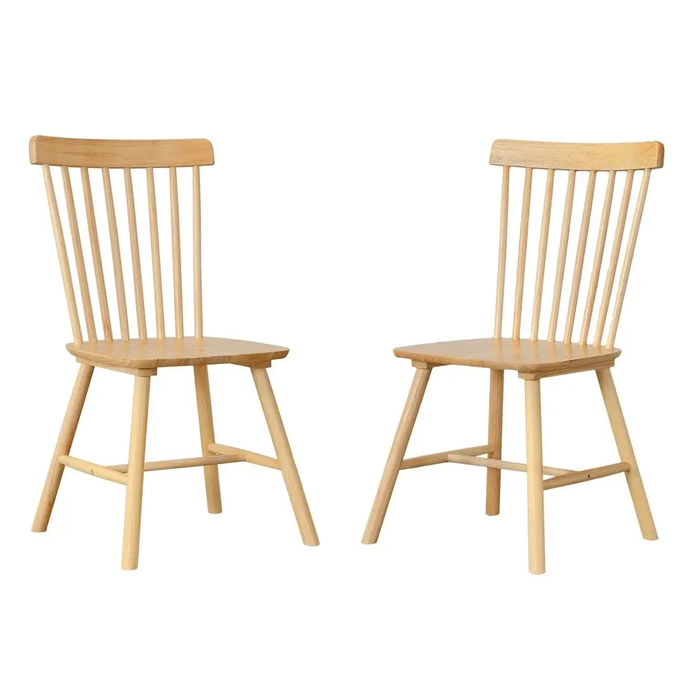 Furb Dining Chairs Set of 4 Soild Wood Accent Kitchen Chair Natural