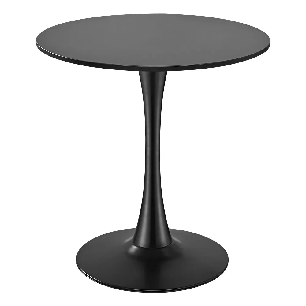 Furb 70cm Dining Table, Round Cafe Reataurent Kitchen Table Black