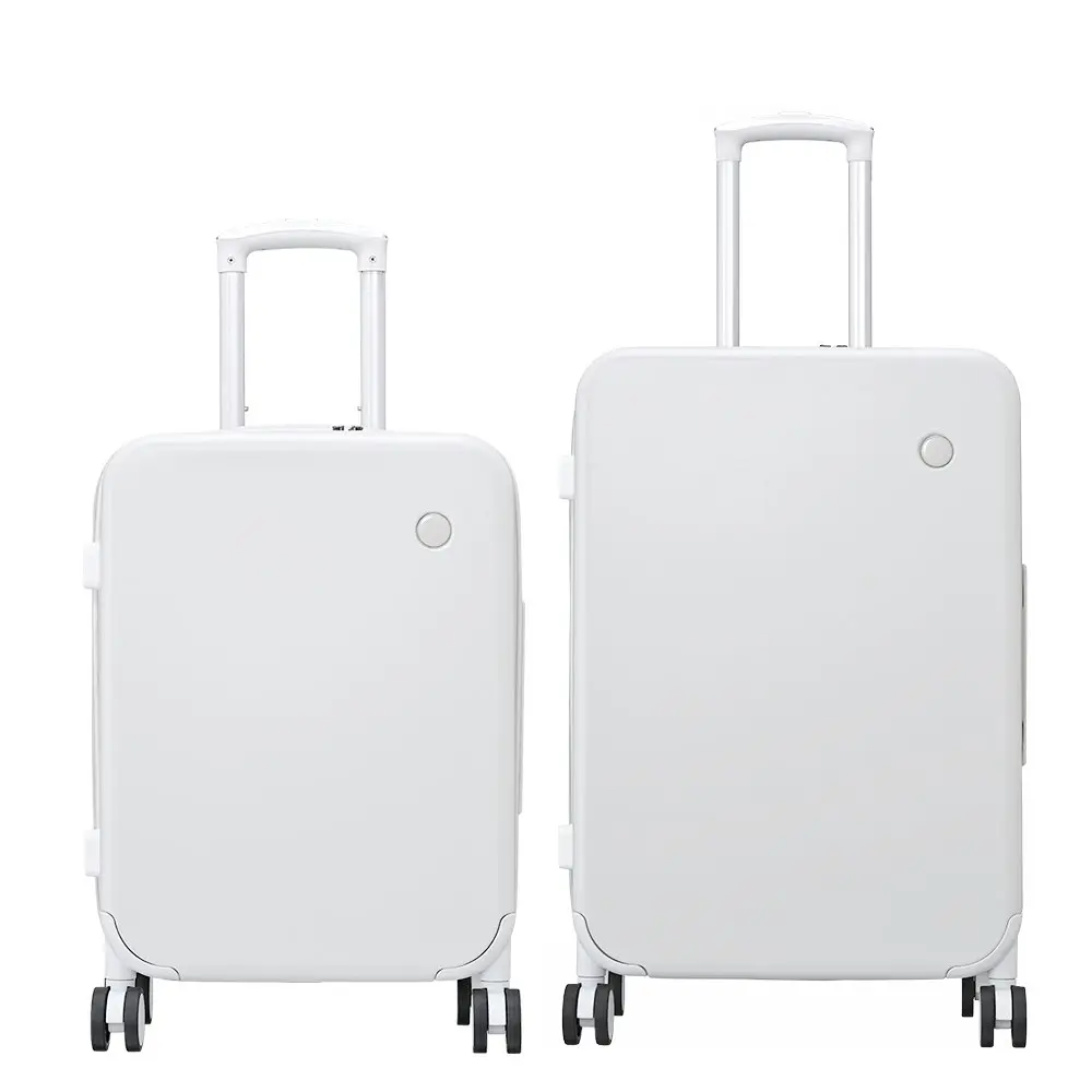 Tabibito Luggage Set Hard Shell ABS Suitcase Spinner Wheel TSA Lock 20"28" White