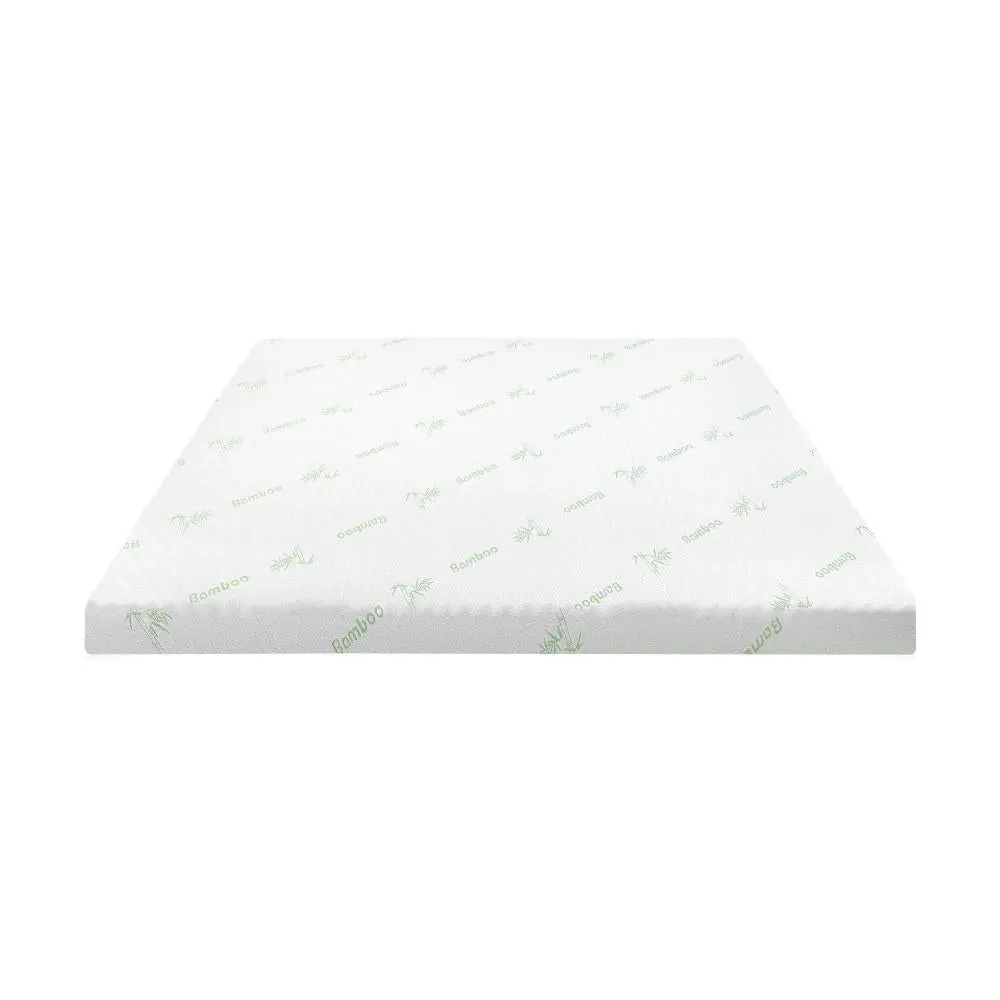 Memory Foam Mattress Topper Cool Gel Bed Bamboo Cover 7-Zone 8CM