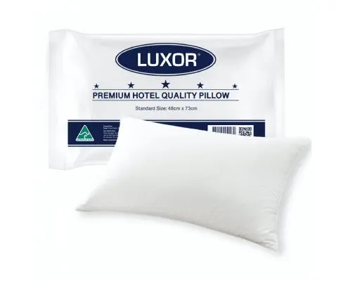 Luxor Australian Made Hotel Quality Pillow Standard Size Single Pack