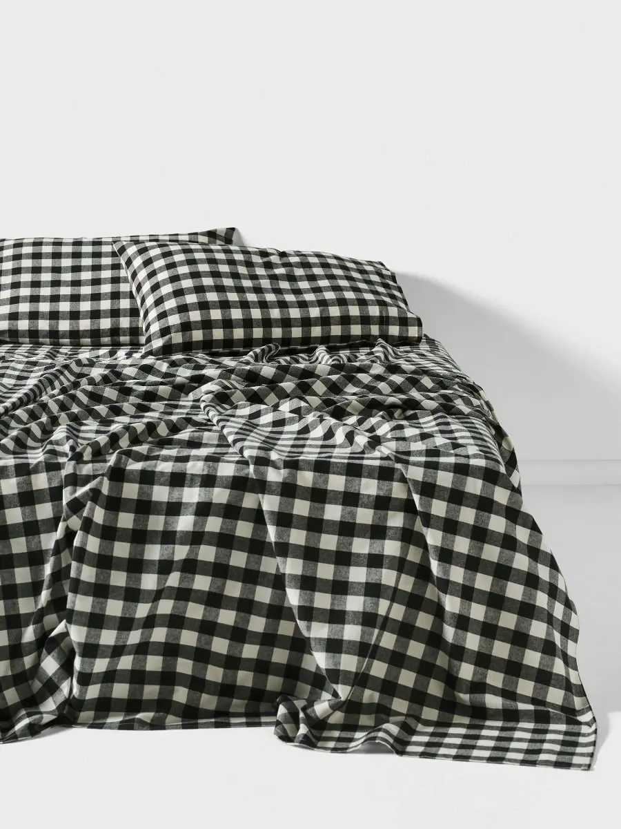 Linen House Wren Sheet Set   Black