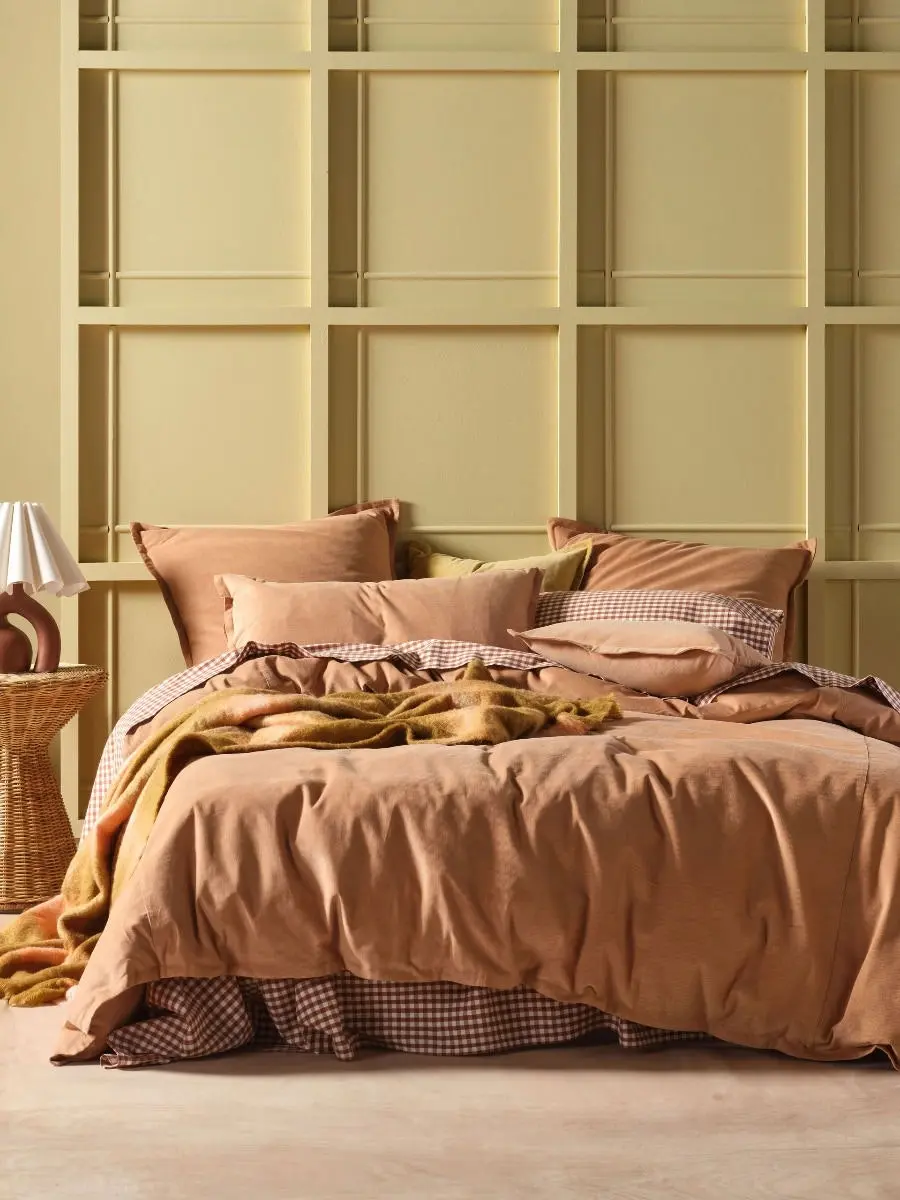 Linen House Den Caramel Quilt Cover Set