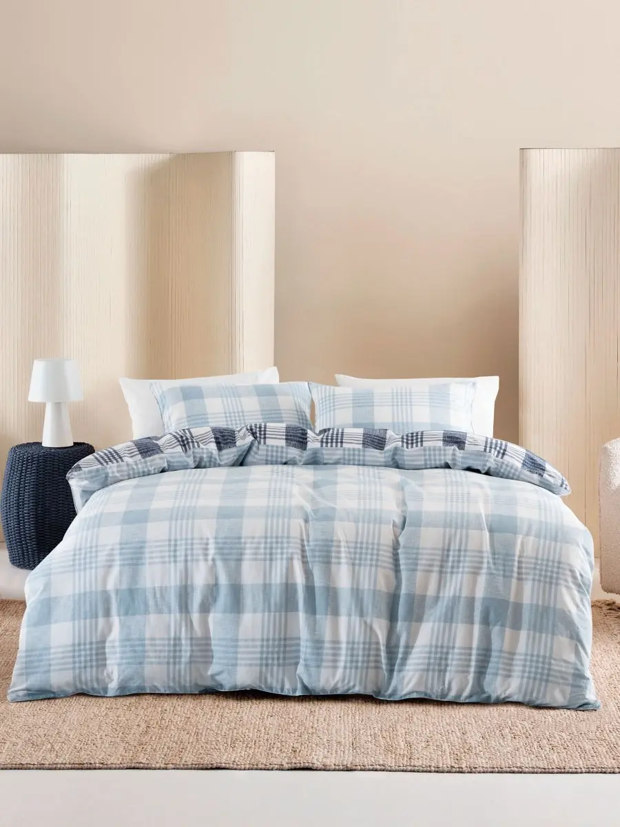 Esprit WYNONA BLUE QUILT COVER SET