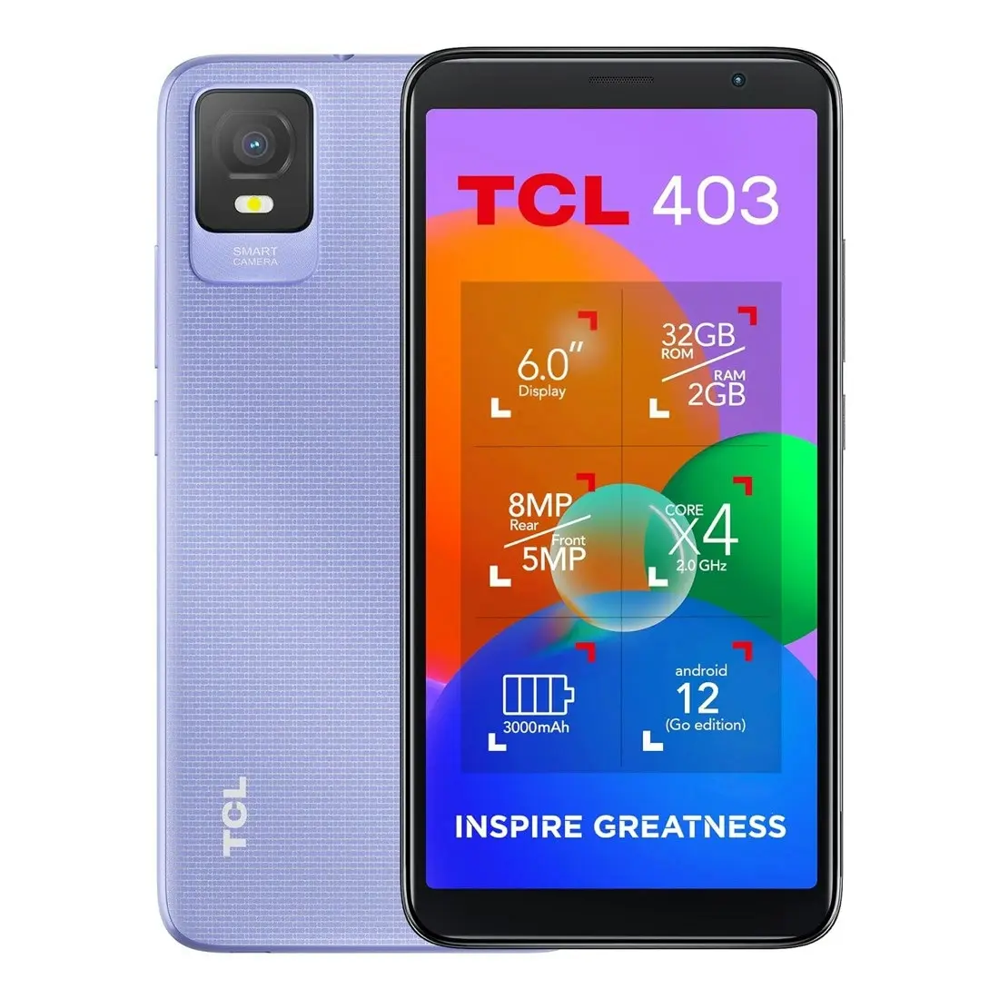 TCL 403 4G 32GB/2GB Mauve Mist [CPO] - As New