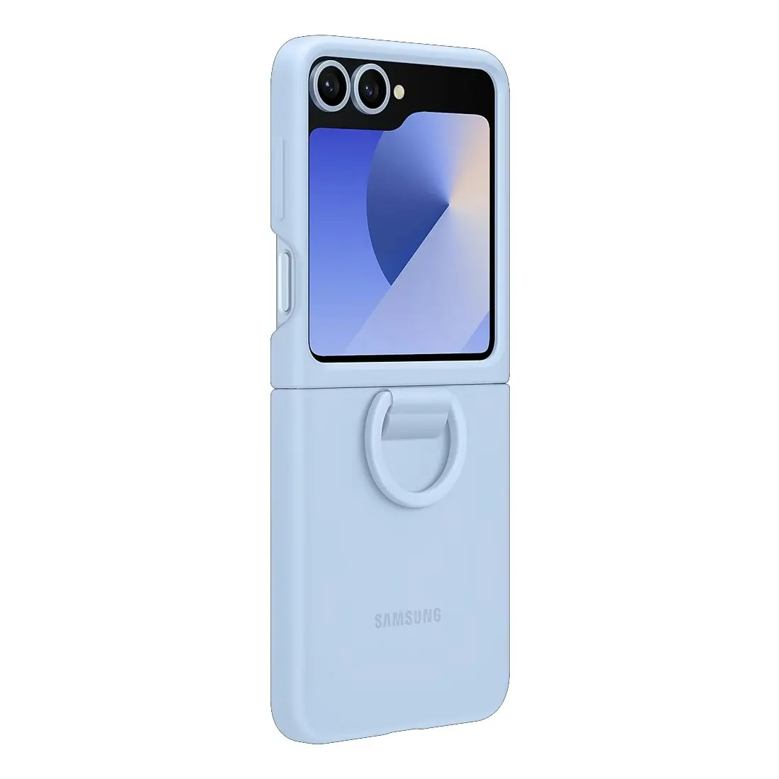 Samsung Galaxy Flip6 Silicone Case with Ring - Blue