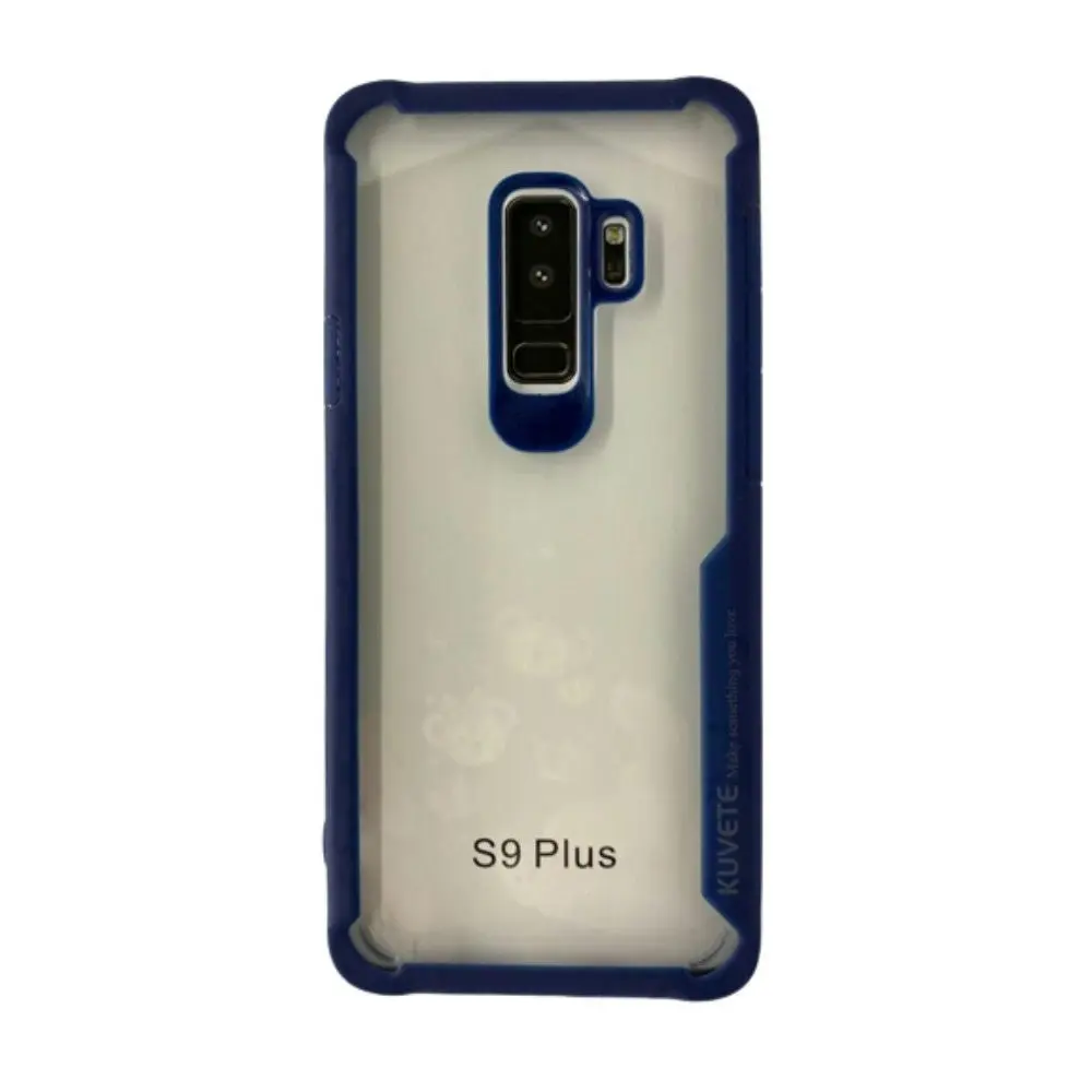 Kuvete Protective Case For Galaxy S9+ 6.2" - Clear/Navy