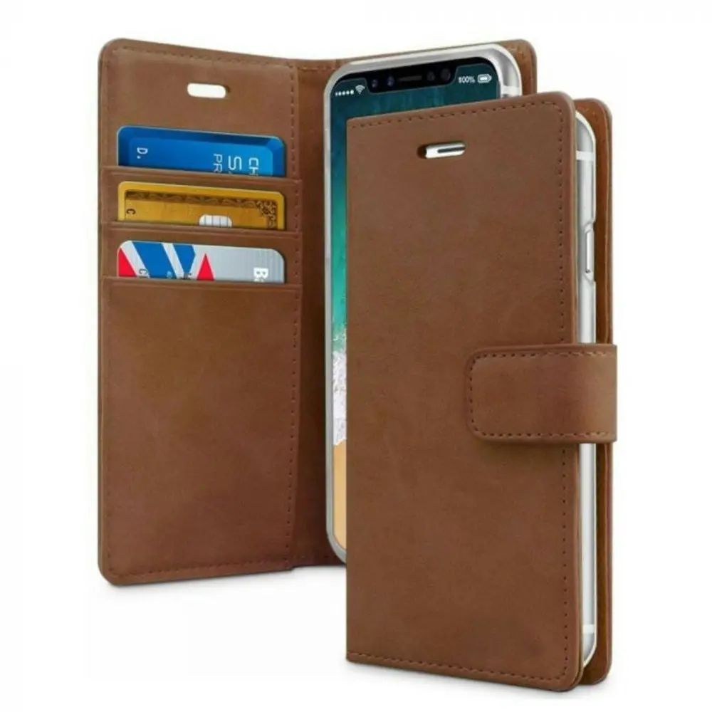 Goospery Rich Diary Book Case For Galaxy S10+ 6.4"- Brown