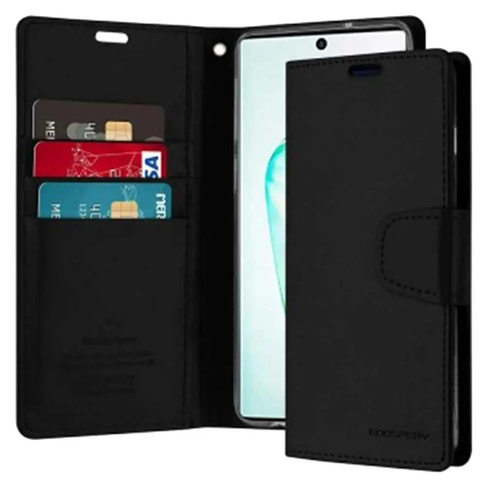 Sonata TPU Book Case For Galaxy Note 10 - Black