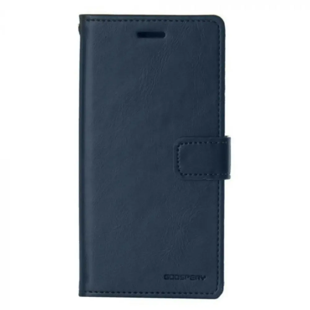 Mansoor Diary Case With Card Slot For Galaxy S22 Ultra - Navy