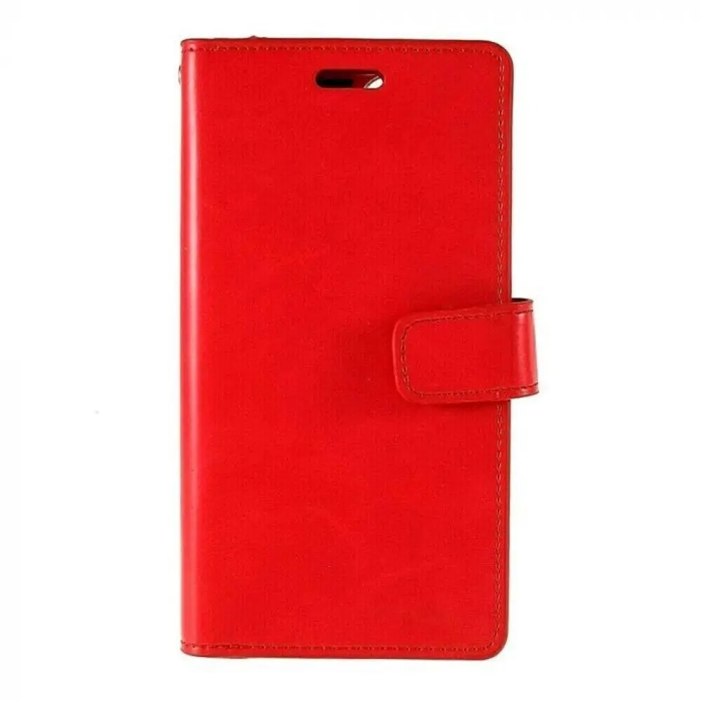 Mansoor Diary Case With Card Slot For Galaxy S22 Ultra - Red