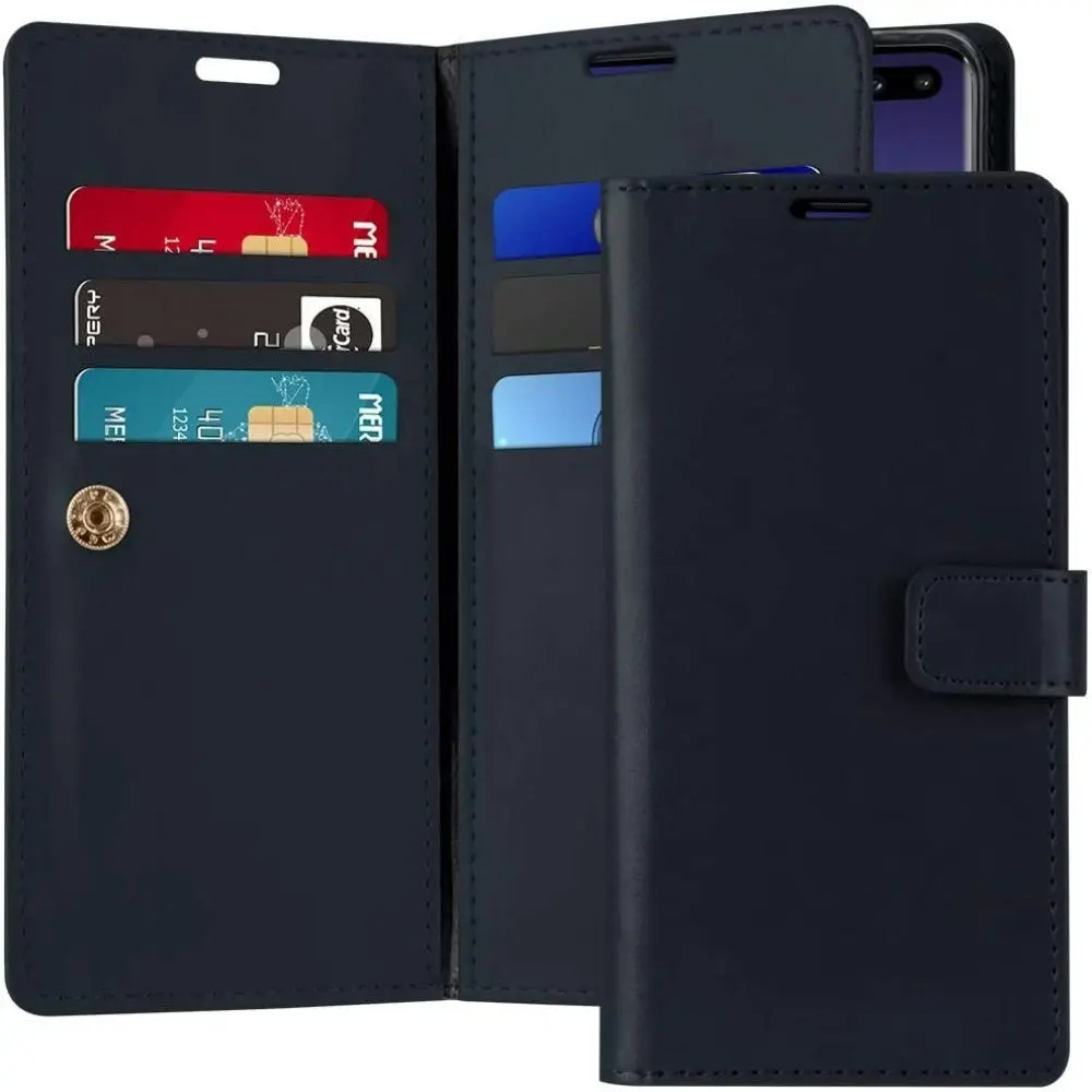 Mansoor Diary Case with Card Slot for Galaxy S10e 5.8" - Navy