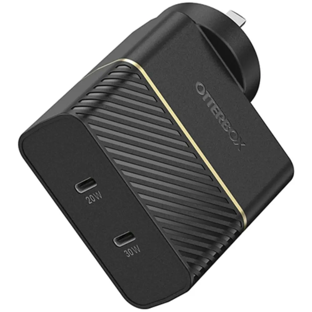 Otterbox Fast Charge Dual USB-C Port Wall Charger 20W / 30W - Black